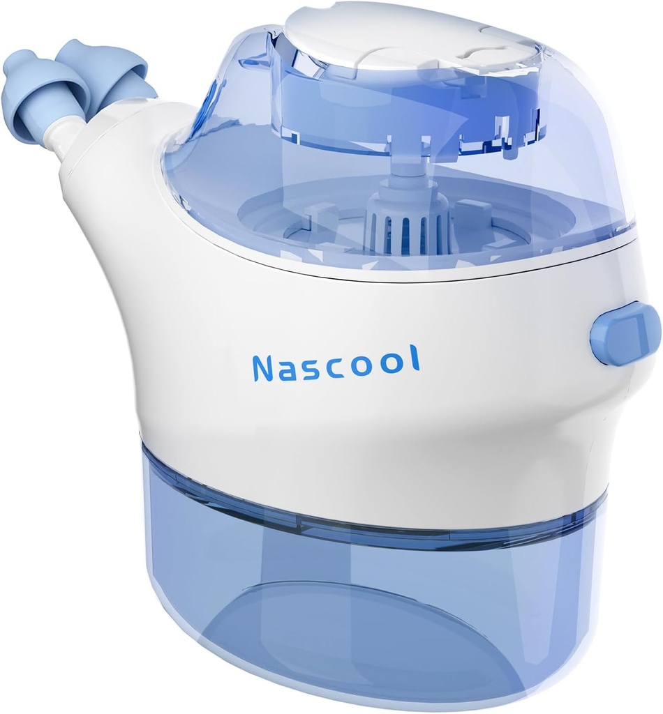 Nascool Nasal Irrigation System with 50 Salt Packets for Sinus Relief - Saline Nasal Wash Machine for Clear Breathing & Family Nose Cleaner