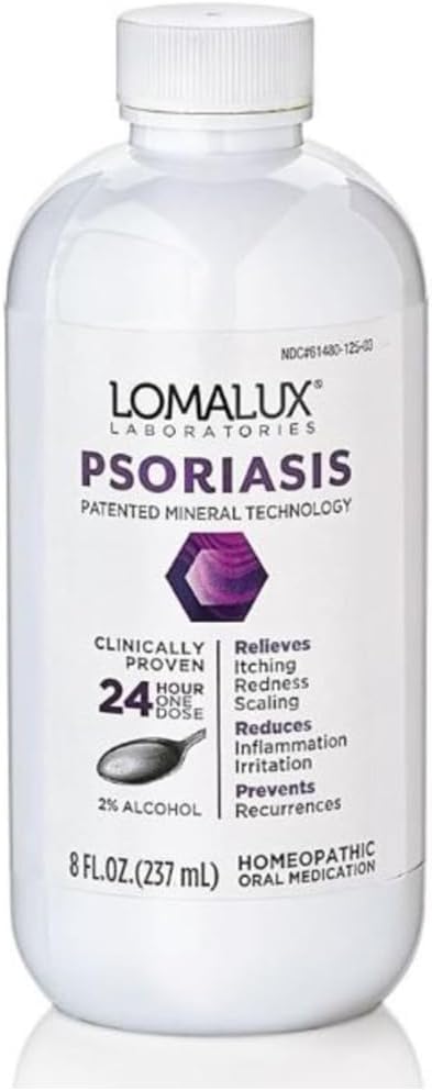Loma Lux Psoriasis Skin Clearing Natural Minerals, 8 Fl. Oz - Clinically Proven & Dermatologist Developed