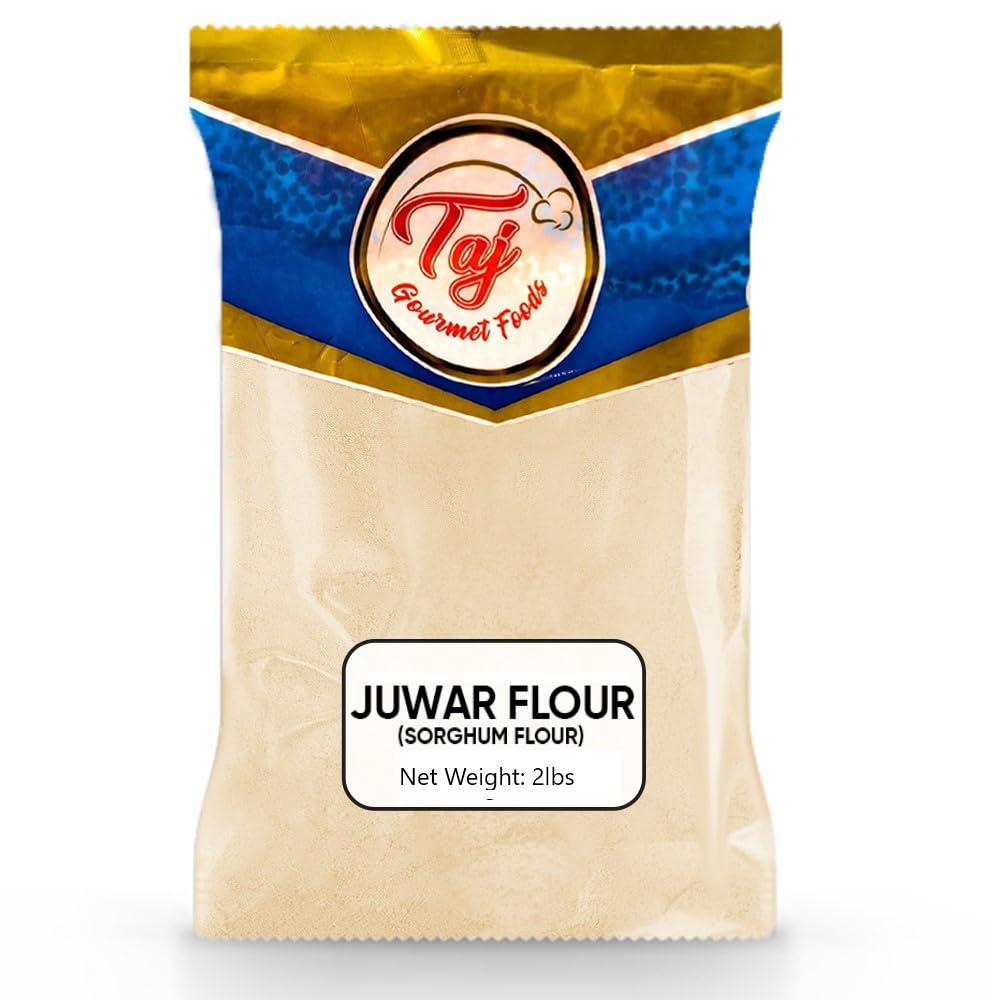 Taj Gourmet Foods Premium Sorghum Flour - 2 Pounds, Non-Salted Juwar Flour, Jowar Variety