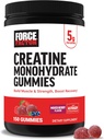 Mixed Berry Force Factor Creatine Gummies - Clinically Studied 5g Creatine Monohydrate for Muscle Gain, Strength, and Recovery, 30 Servings