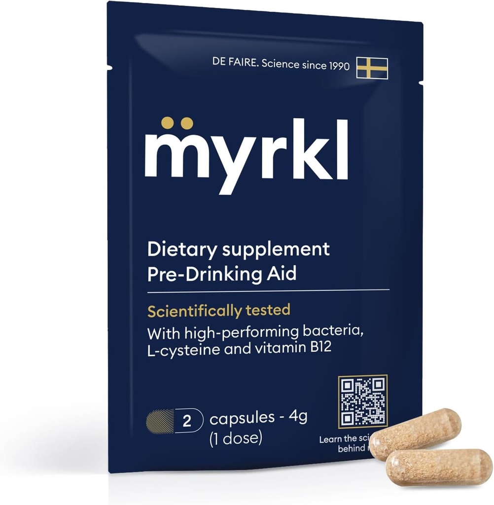 Liver Health Support Supplement with Probiotic, L Cysteine & Vitamin B12 for Morning Energy Boost - 10 Capsules for Social Events & Vacations