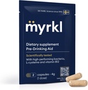 Liver Health Support Supplement with Probiotic, L Cysteine & Vitamin B12 for Morning Energy Boost - 10 Capsules for Social Events & Vacations