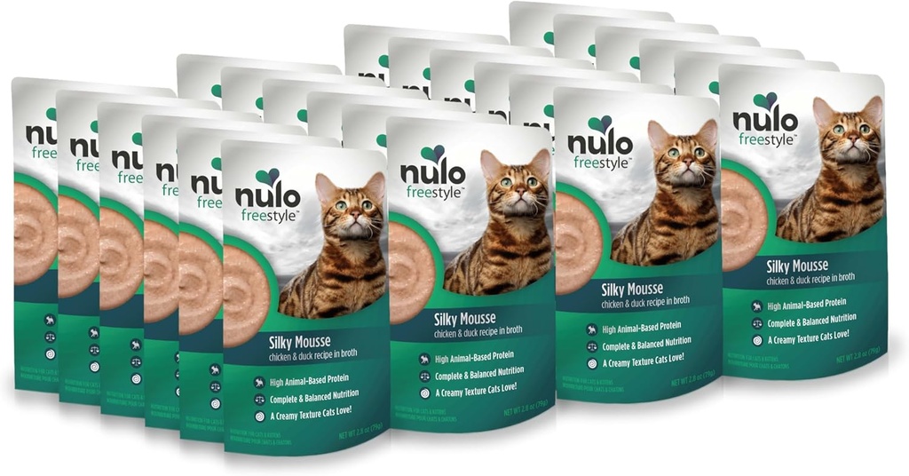 Nulo Freestyle Wet Cat Food 24 Pack: High-Protein Mousse for Kittens to Senior Cats