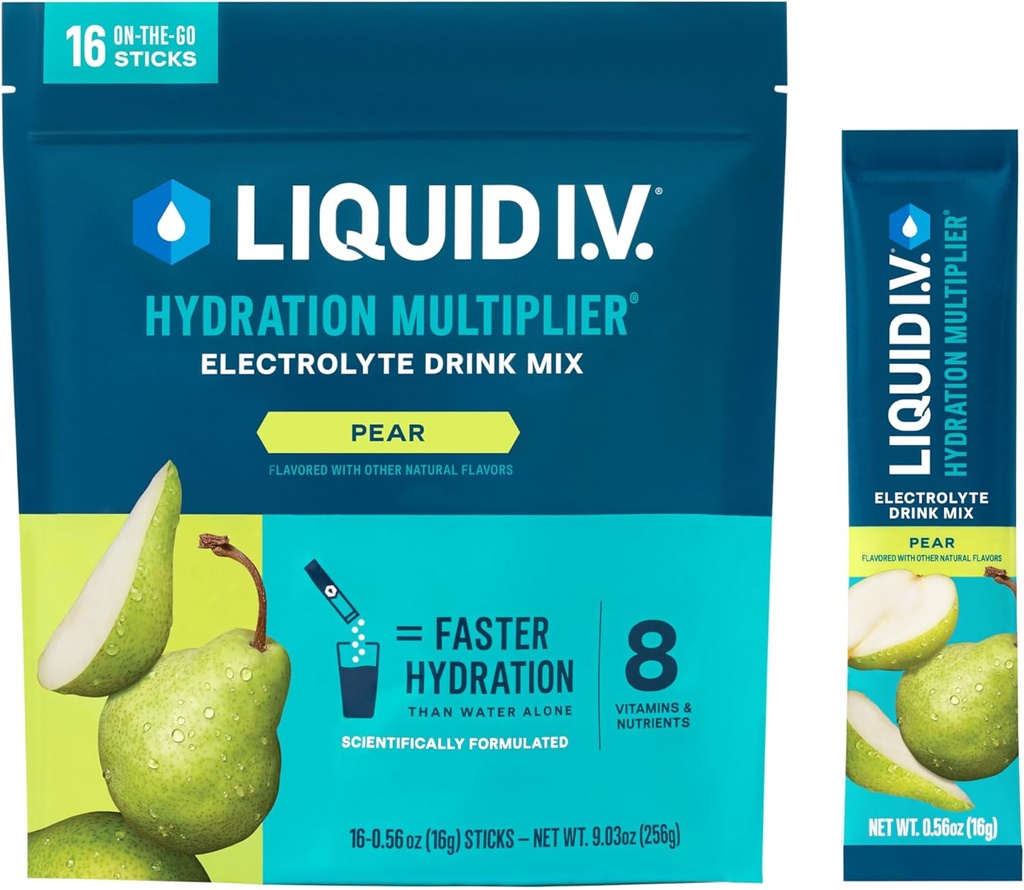 Liquid I.V.® Hydration Multiplier - Pear Flavor Electrolyte Powder Drink Mix - 1 Pack with 16 Servings