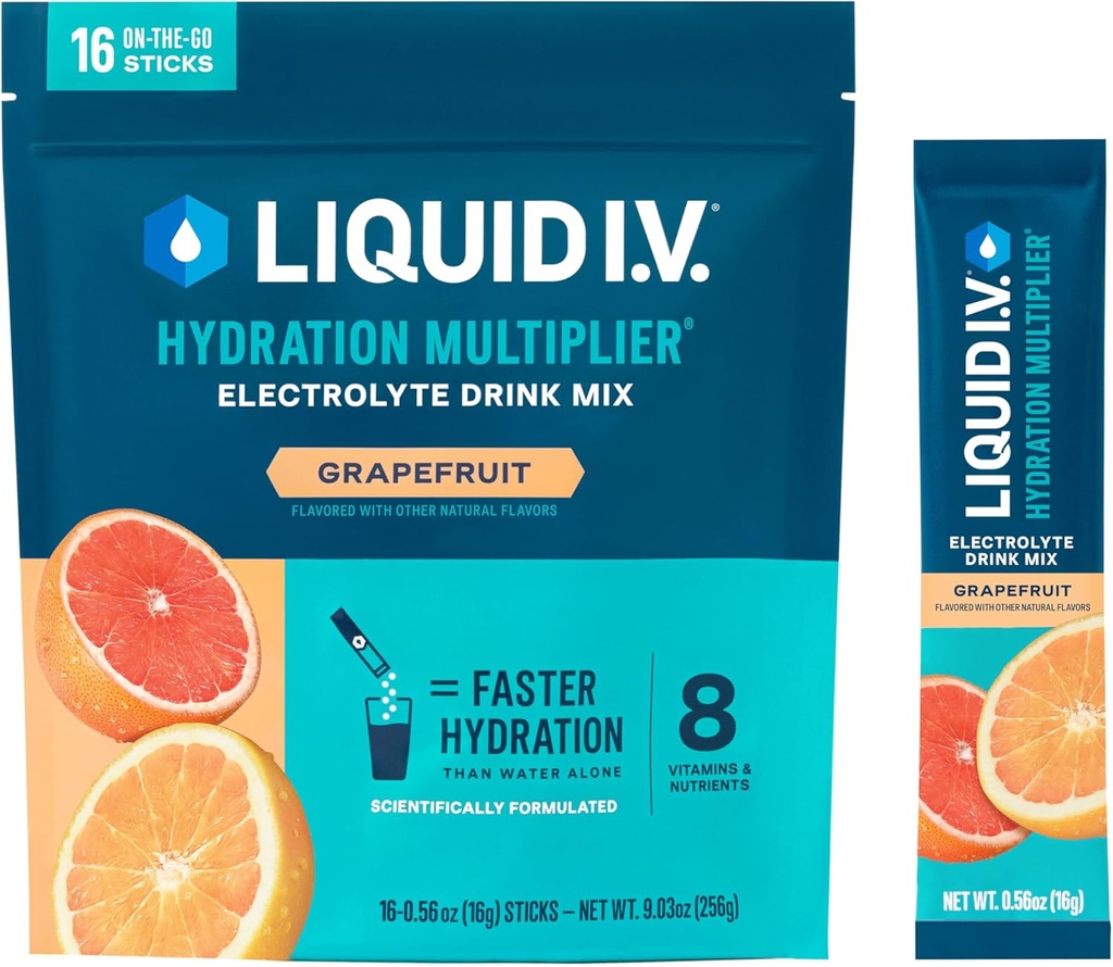 Liquid I.V.® Grapefruit Hydration Multiplier | Electrolyte Powder Drink Mix | 16 Servings
