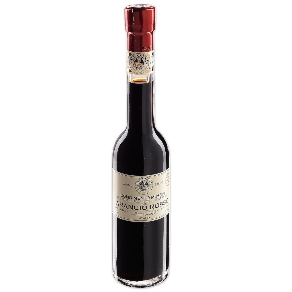 Mussini Blood Orange Balsamic Vinegar - 8.5 oz Bottle - Pack of 3
