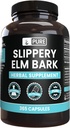 365 Capsules of Pure Slippery Elm Bark - Original Ingredients, No Magnesium or Rice Fillers, Lab Verified