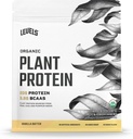 Levels Nutrition Organic Plant Protein Powder, 20g Protein, No Artificial Ingredients, Vanilla Batter Flavor, 2LB Container