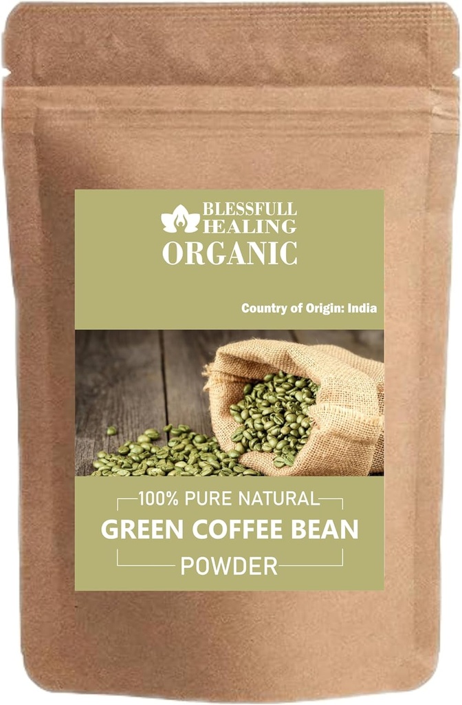 Organic Green Coffee Bean Powder - 100% Pure Natural Healing Blend - 300g / 10.58oz