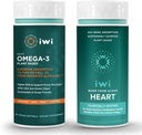 Plant-Based Omega-3 Bundle for Sport & Heart Health, 30 Servings, Vegan Algae Alternative to Krill & Fish Oil, No Fishy Aftertaste