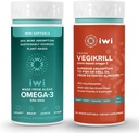 Vegan Omega-3 Bundle: Iwi Omega-3 Minis & Vegikrill, 30 Servings, Plant-Based Algae Alternative with No Fishy Aftertaste