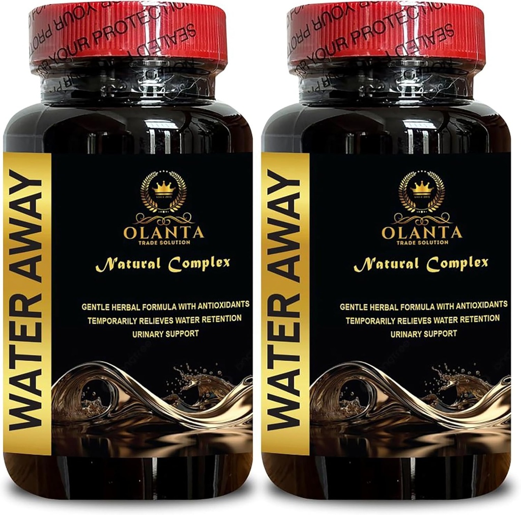 Caffeine-Free Water Out Pills for Water Retention - Diuretic with Pomegranate & Cranberry for Immune Boost - 2 Bottles