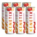 KENETIK Strawberry Peach Nootropic Ketone Drink - 6 Pack, Sugar & Caffeine Free Energy Boost with D-BHB Ketones for Focus & Performance, No Crash or Jitters - Ready to Drink Formula