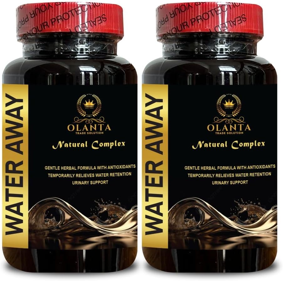 Natural Diuretic Water Away Pills for Women - Water Diet & Retention Relief - Immune Booster - 2 Bottles