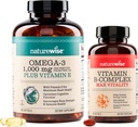 Omega 3 EPA DHA with Vitamin E and B Complex Softgels for Men and Women - 180ct + 150 Softgels [5-Month Supply]