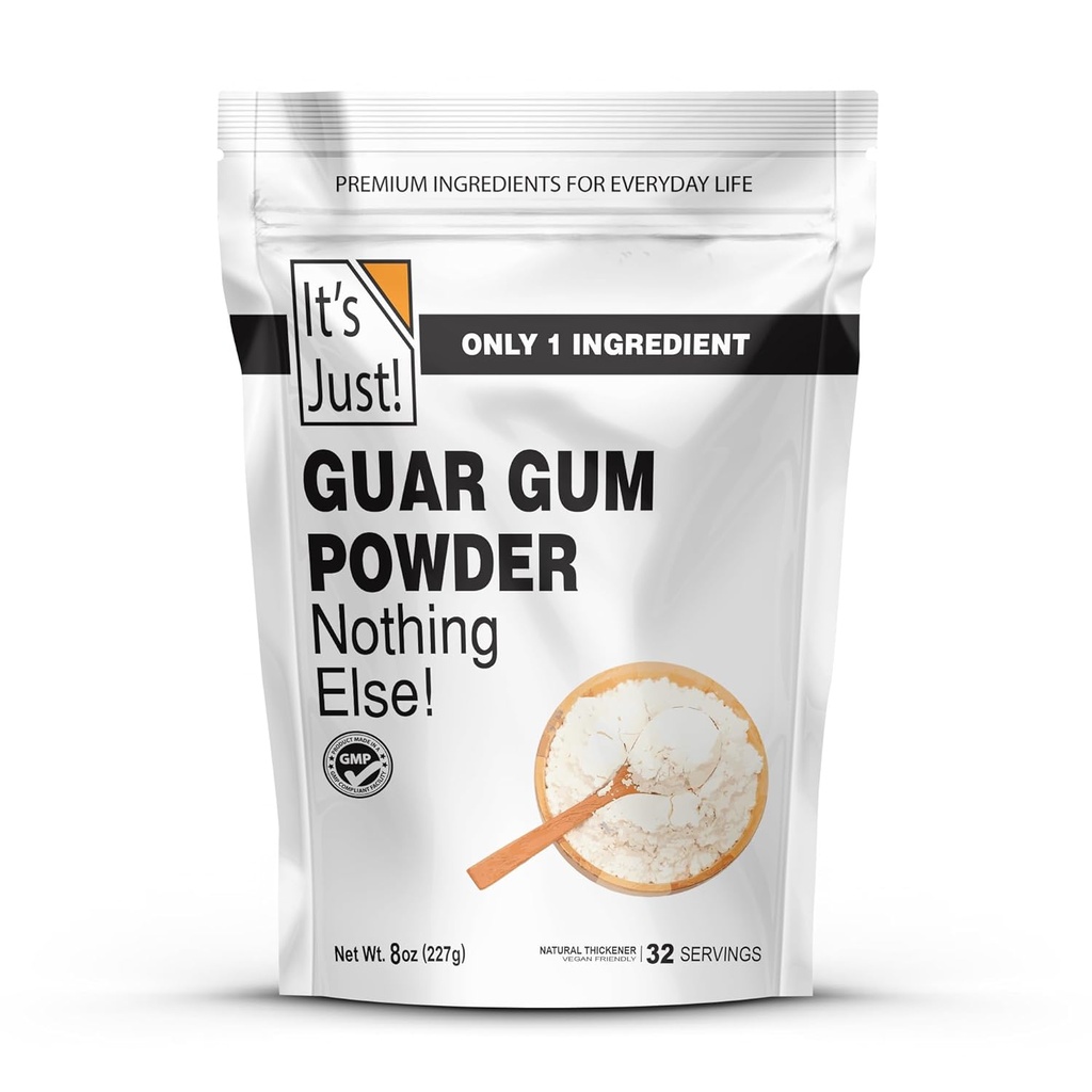 Guar Gum - Gluten-Free Plant-Based Thickener & Binder for Keto Baking, Non-GMO, Substitute for Xanthan Gum, 8oz