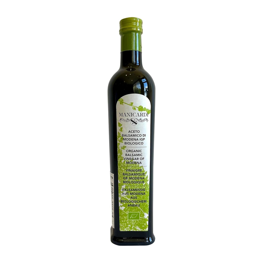 Organic Manicardi Balsamic Vinegar - 500ml Bottle - Premium Quality Italian Balsamic