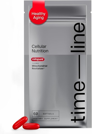 Mitopure Urolithin A Softgels - Clinically Proven for Healthy Aging - Mitoceutical for Muscle Strength - 60 Softgels Replenishment