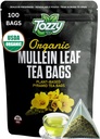 Organic Mullein Tea Pyramid Bags - 100 Count | Lung Health Support | Respiratory Wellness | Pure Ingredients | Eco-Friendly Packaging