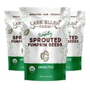 Organic Sprouted Pumpkin Seeds 3-Pack - Unsalted Raw Pepitas, Vegan, Non GMO, Gluten Free, Paleo & Keto Friendly - 14 oz each