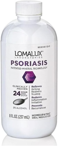 Loma Lux Psoriasis Skin Clearing Natural Minerals, 8 Fl. Oz - Clinically Proven & Dermatologist Developed