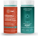 Vegan Plant-Based Algae Omega-3 Bundle for Joint Health, 30 Servings, Krill & Fish Oil Alternative with No Fishy Aftertaste
