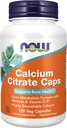 NOW Foods Calcium Citrate with Vitamin D, Magnesium, Zinc, Copper & Manganese - 120 Veg Capsules