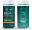 Vegan Omega-3 Bundle for Sports & Brain Health, 30 Servings, Plant-Based Algae with EPA + DHA, Fish Oil Alternative