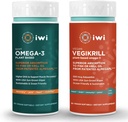 30 Servings Vegan Algae Omega-3 Bundle with EPA + DHA, Plant-Based Fish Oil Alternative, No Fishy Aftertaste