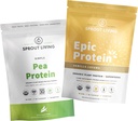 Organic Vanilla Lucuma Pea Protein Powder - 1 lb | Plant-Based Epic Protein Supplement by Sprout Living