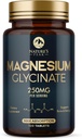 Ultra-Absorbent Nature's Magnesium Glycinate Pills for Bone, Muscle, and Heart Health - 120 Tablets, Non-GMO Supplement for Men and Women