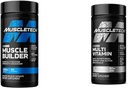 Muscle Building Bundle: MuscleTech Muscle Builder with Peak ATP & Platinum Multivitamin - Immune Support & Amino Matrix for Men & Women