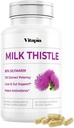 Organic Milk Thistle Supplement - Liver Cleanse Detox & Repair - Antioxidants - 60 Vegan Capsules - Non-GMO - Gluten-Free - Vitapia Liver Health Support