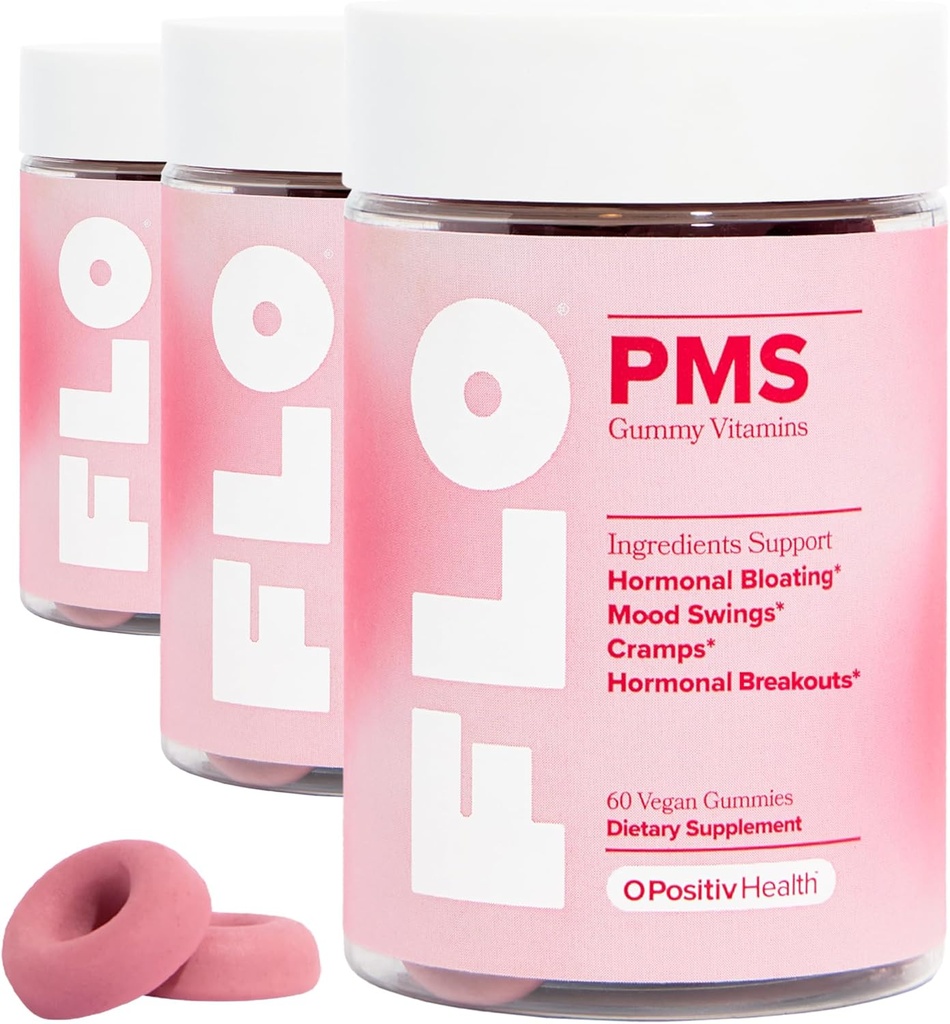FLO PMS Gummies for Women - Hormonal Balance Support - 90 Servings (Pa