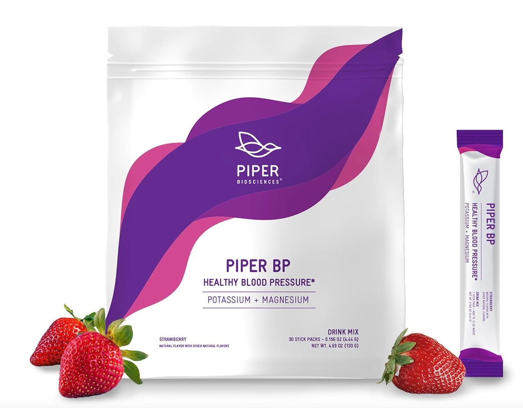 Piper Biosciences Blood Pressure Drink Mix - Vegan, Non-GMO Powder