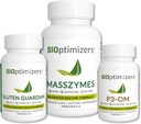 Gut Health Bundle: Digestive Enzymes, Probiotics, Prebiotics - Bloating Relief & Balance - P3-OM, Gluten Guardian, MassZymes (270 Capsules)